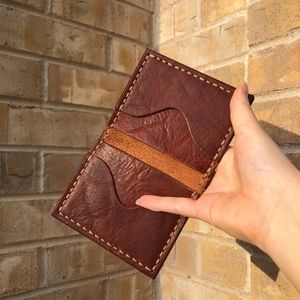 100% leather card wallet